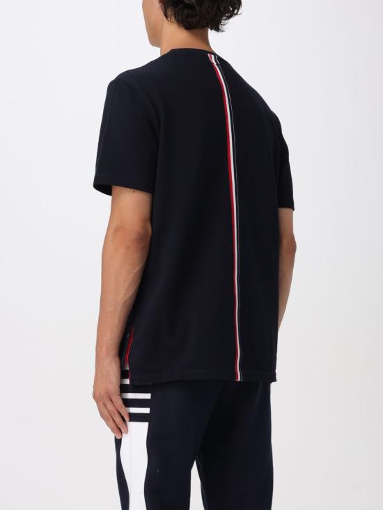 25FW 톰브라운 반팔 티셔츠 MJS056A00050 415 Blue - THOM BROWNE