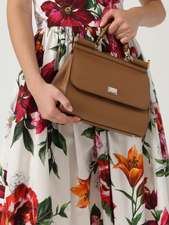 26SS 돌체앤가바나 라지 시실리 핸드백 BB6002B1001 8M417 Beige - DOLCE & GABBANA