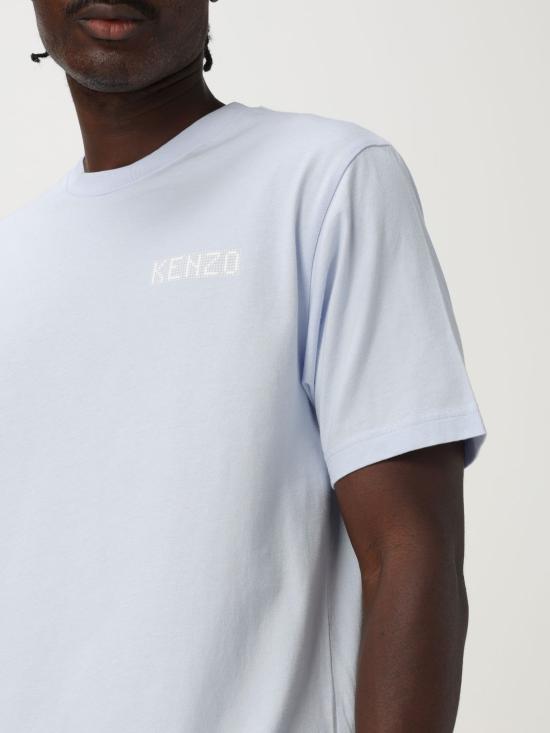 25FW 겐조 반팔 티셔츠 FF65TS2564SG 63 Blue - KENZO