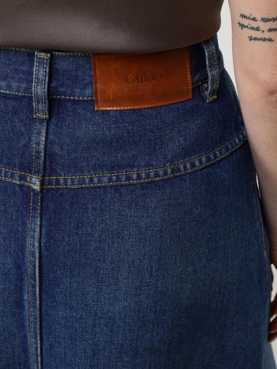 25FW 끌로에 데님 스커트 CH25ADJ01251 427 Blue - CHLOE