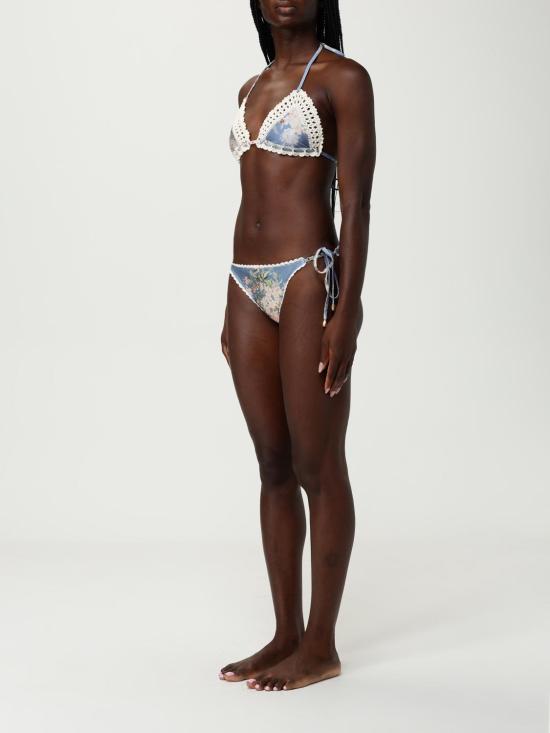 25FW 짐머만 원피스 수영복 4141WSS255 TEBLBOFL Gnawed Blue - ZIMMERMANN