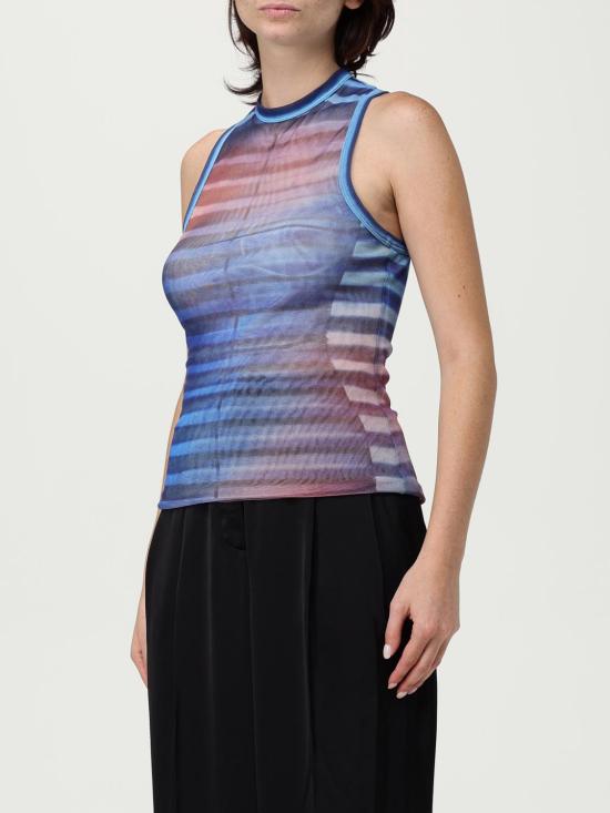 25FW 장 폴 고티에 민소매 티셔츠 K002TO332M005P 565034 Gnawed Blue - JEAN PAUL GAULTIER