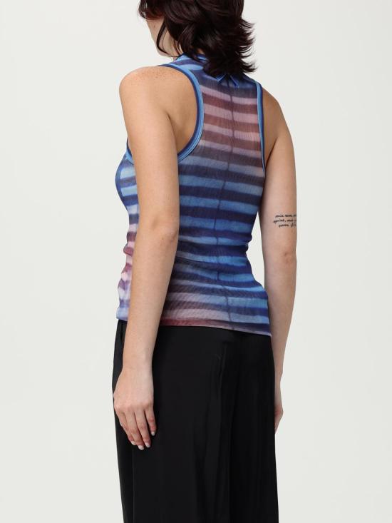 25FW 장 폴 고티에 민소매 티셔츠 K002TO332M005P 565034 Gnawed Blue - JEAN PAUL GAULTIER