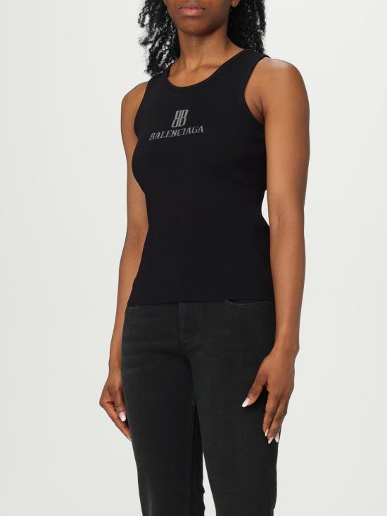 25FW 발렌시아가 민소매 티셔츠 835500T5231 1369 Black - BALENCIAGA