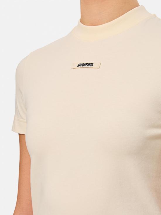 25FW 자크뮈스 반팔 티셔츠 TSW00133AJ00124 130 Beige - JACQUEMUS