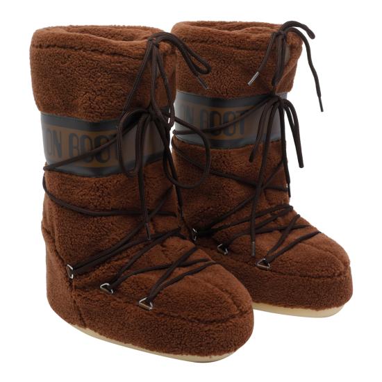25FW 문부츠 아이콘 플리스 부츠 1403080 M004 Brown - MOON BOOT