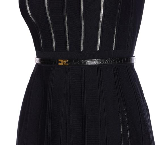 25FW 엘리자베타프랜치 미디 원피스 AM02S56E2 110 Black - ELISABETTA FRANCHI