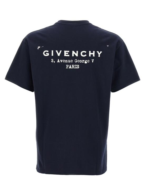 26SS 지방시 반팔 티셔츠 BM71NK3YRJ499 Blue - GIVENCHY
