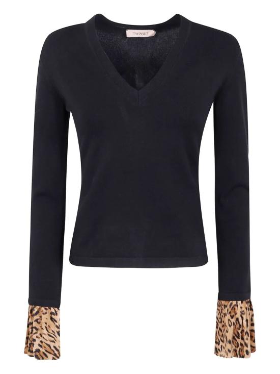 25FW 트윈셋 스웨터 252TP3154 12754 BLACK ANIMALIER - TWINSET