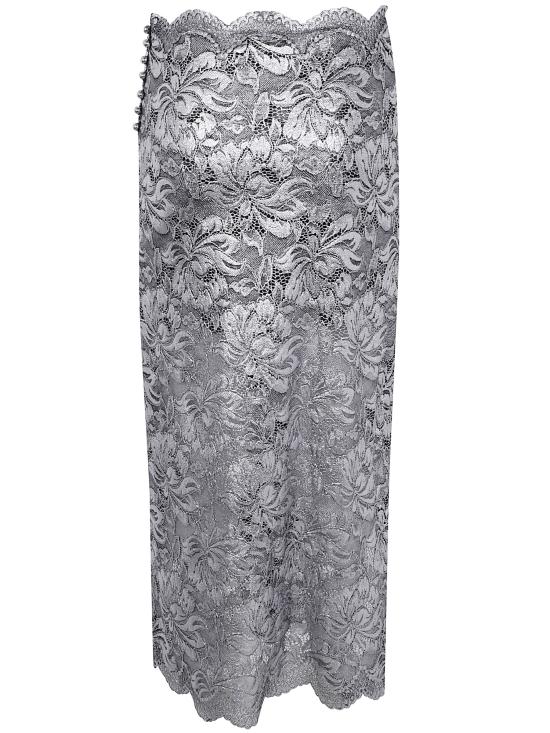 25FW 파코라반 롱 스커트 25AJJU598PA0244 V912 BLACK SILVER - PACO RABANNE