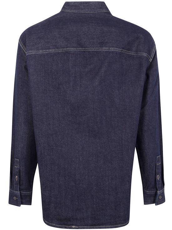 25FW 엠포리오 아르마니 긴팔 셔츠 EM003696 AF19841 MB001 BLUE DENIM - EMPORIO ARMANI