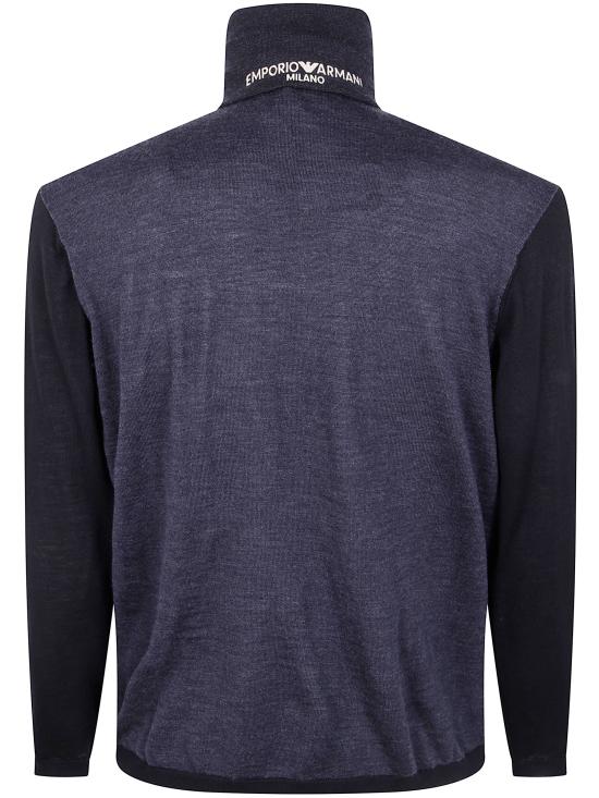 25FW 엠포리오 아르마니 터틀넥 EM001516 AF14199 M8049 DARK GREY MELANGE BLACK - EMPORIO ARMANI