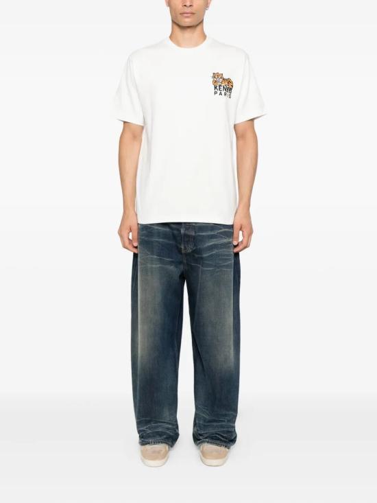 25FW 겐조 반팔 티셔츠 FF65TS2554SI 02 OFF WHITE - KENZO