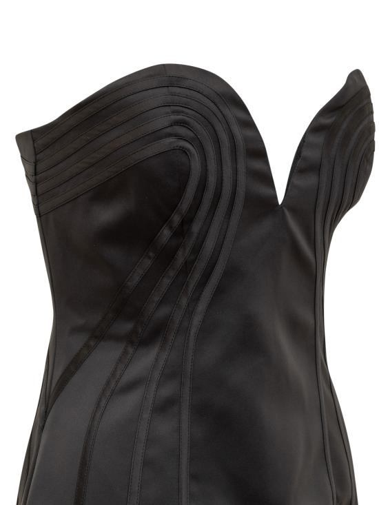 25FW 로테이트 숏 원피스 114417100 100 BLACK - ROTATE