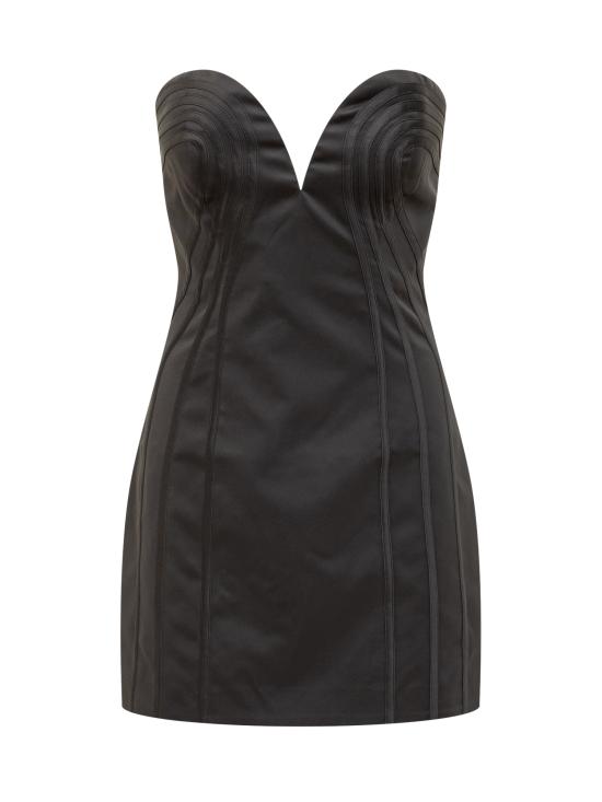 25FW 로테이트 숏 원피스 114417100 100 BLACK