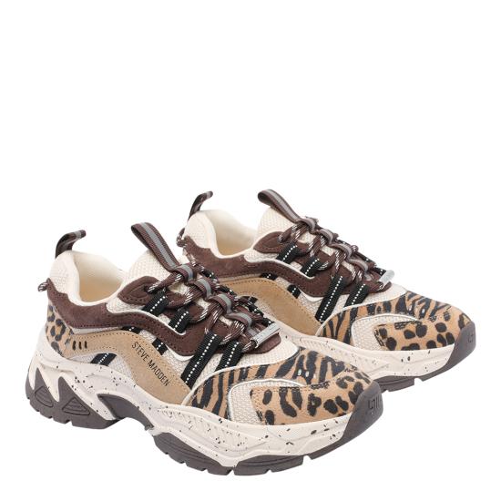 25FW 스티브매든 스니커즈 ANIMATESL BRN LEOPARD Brown - STEVE MADDEN