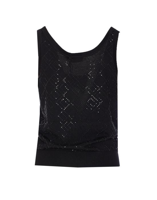 25FW 엘리자베타프랜치 민소매 티셔츠 TK59B56E2 188 Black - ELISABETTA FRANCHI