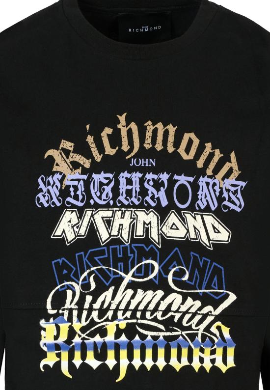 25FW [키즈] 리치몬드 티셔츠 RBA25200TS BLACK - RICHMOND