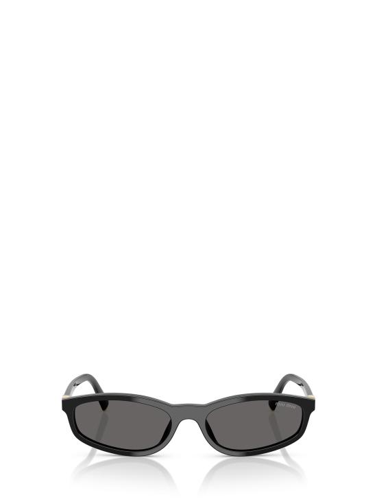 26FW 미우미우 타원형 프레임 선글라스 MU A06S 16K08Z BLACK