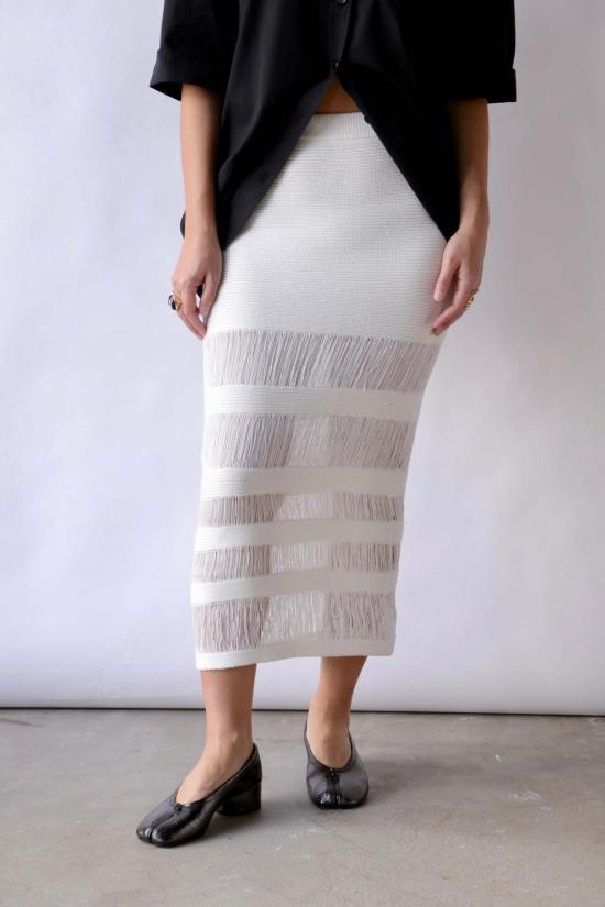  마리아 맥마누스 롱 스커트 마리아 맥 마누스 플로트  밀크 화이트 - MARIA MCMANUS