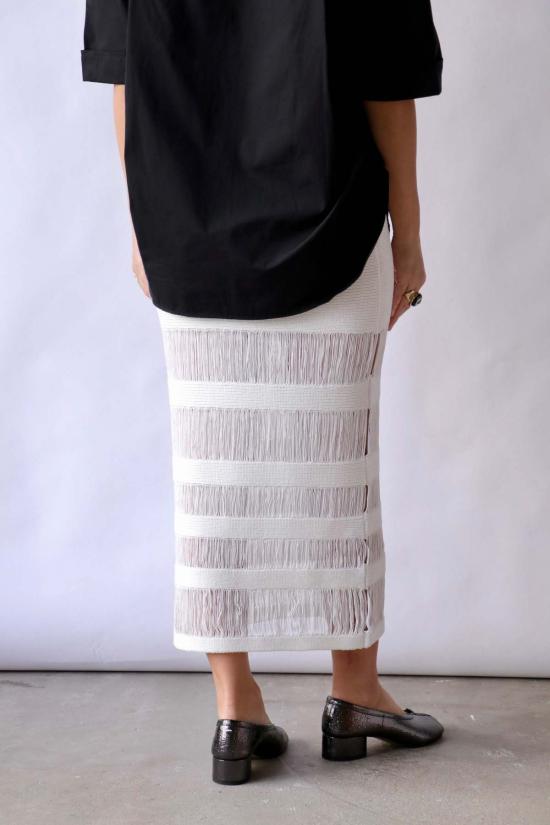  마리아 맥마누스 롱 스커트 마리아 맥 마누스 플로트  밀크 화이트 - MARIA MCMANUS