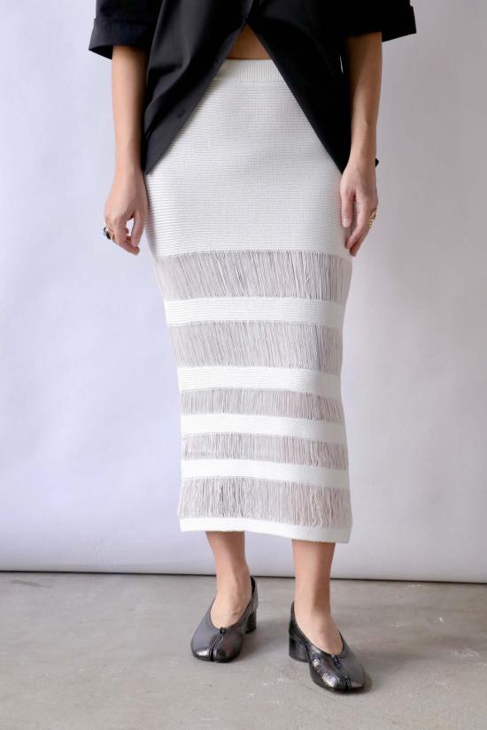  마리아 맥마누스 롱 스커트 마리아 맥 마누스 플로트  밀크 화이트