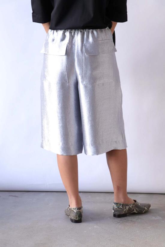  마리아 맥마누스 숏팬츠 마리아 맥 마누스 플랩 포켓 바스켓볼 숏 실버 - MARIA MCMANUS