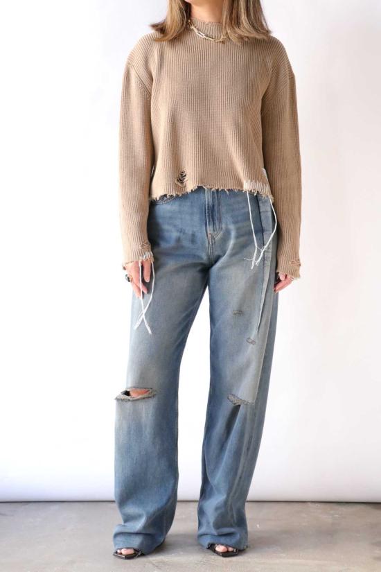  MM6 메종마르지엘라 데님 팬츠 Mm6 메종 마르지엘라 5포켓  그레이/블루 - MM6 MAISON MARGIELA