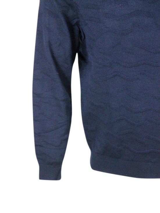 25FW 알마니 스웨터 XM001560AF11982 FB066 Blue - ARMANI