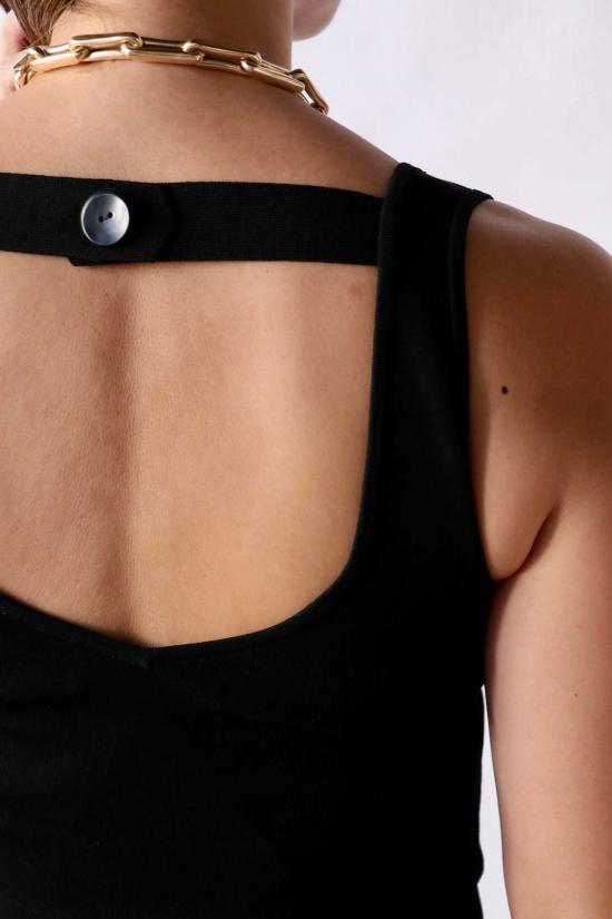  마리아 맥마누스 민소매 티셔츠 마리아 맥 마누스 홀터 탑 블랙 - MARIA MCMANUS