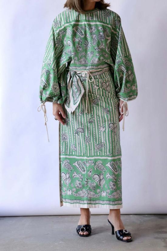  알레메 롱 스커트 알에메 룰라 사 - ALEMAIS