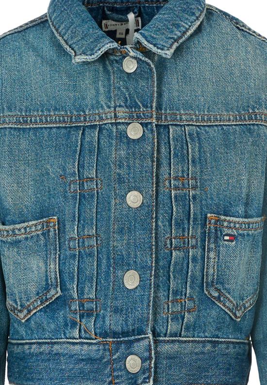 25FW [키즈] 타미힐피거 데님 자켓 25CTHKG0KG08752 1BK DENIM - TOMMY HILFIGER