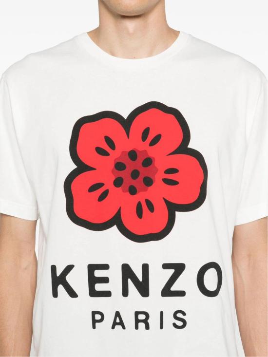 25FW 겐조 반팔 티셔츠 FE65TS4754SO 02 LIGHT JERSEY OFF WHITE - KENZO