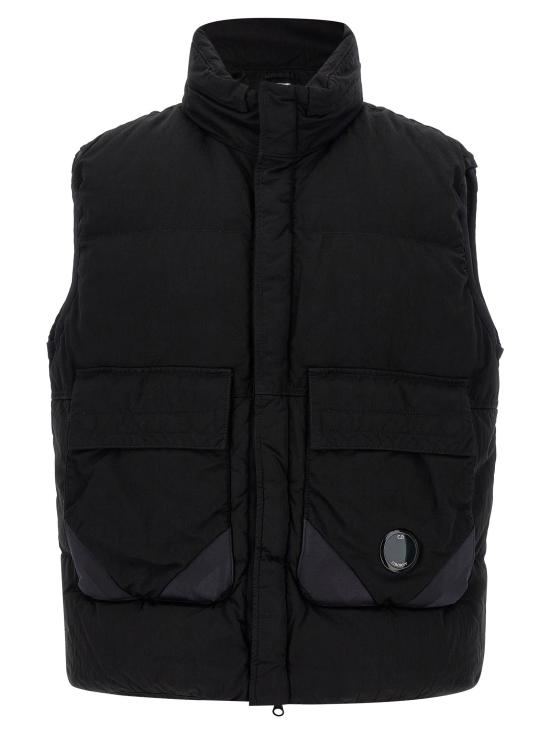 25FW 씨피 컴퍼니 에코 크롬 R 믹스드 후드 다운 질레 19CMVE028A006369M999