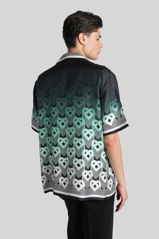 25FW 카사블랑카 반팔 셔츠 424109 MPF25 SH 003 Black - CASABLANCA