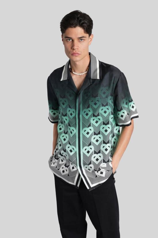 25FW 카사블랑카 반팔 셔츠 424109 MPF25 SH 003 Black