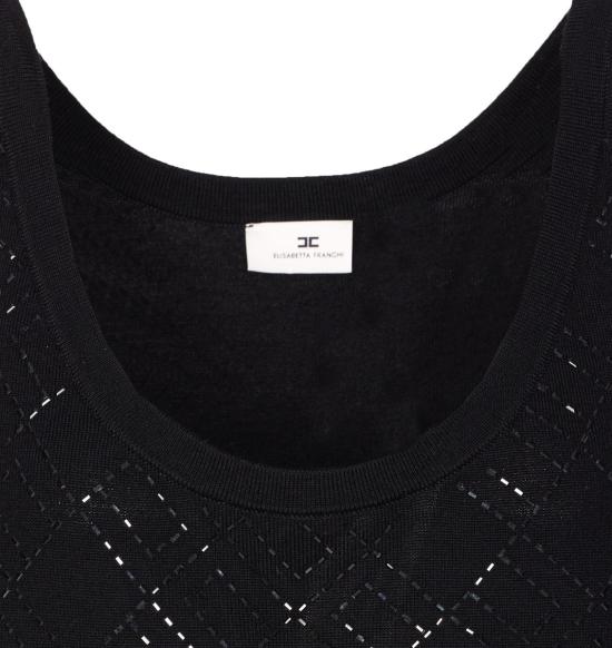 25FW 엘리자베타프랜치 민소매 티셔츠 TK59B56E2188 Black - ELISABETTA FRANCHI