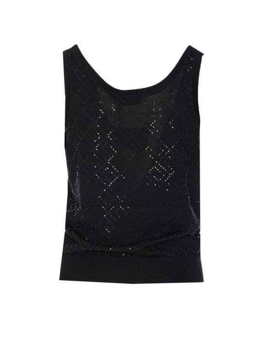 25FW 엘리자베타프랜치 민소매 티셔츠 TK59B56E2188 Black - ELISABETTA FRANCHI