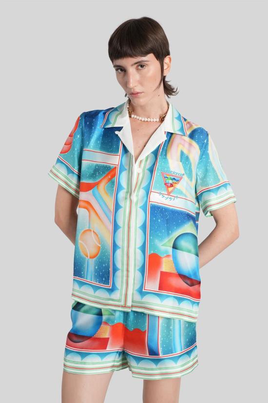 25FW 카사블랑카 셔츠 424115 WPF25 SH 200 MULTICOLOR