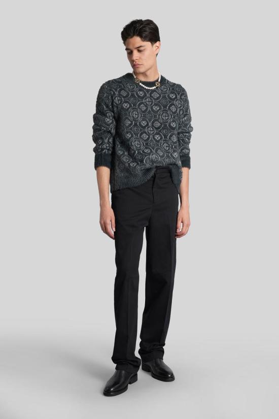 25FW 카사블랑카 스웨터 424313 M AW25 KW 1095 GREY - CASABLANCA