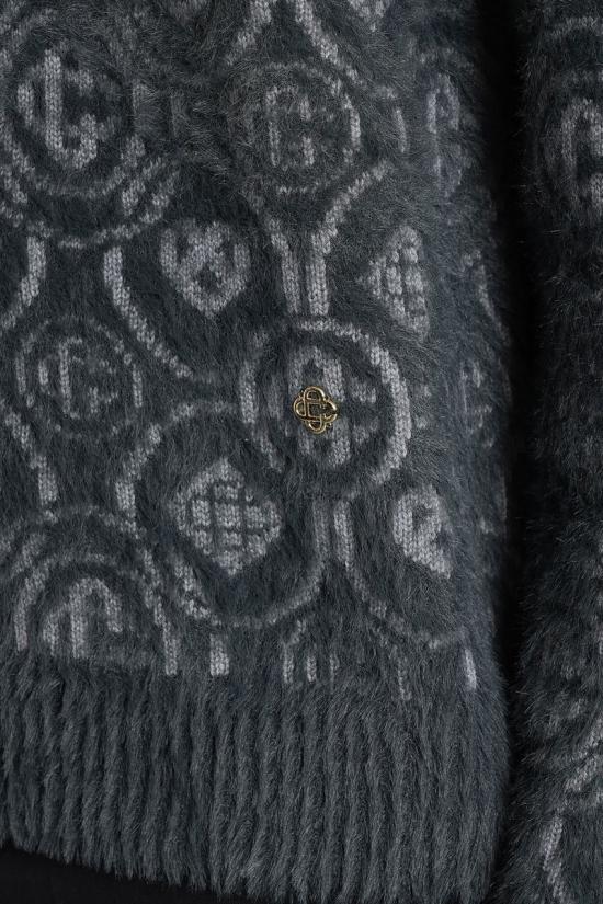 25FW 카사블랑카 스웨터 424313 M AW25 KW 1095 GREY - CASABLANCA