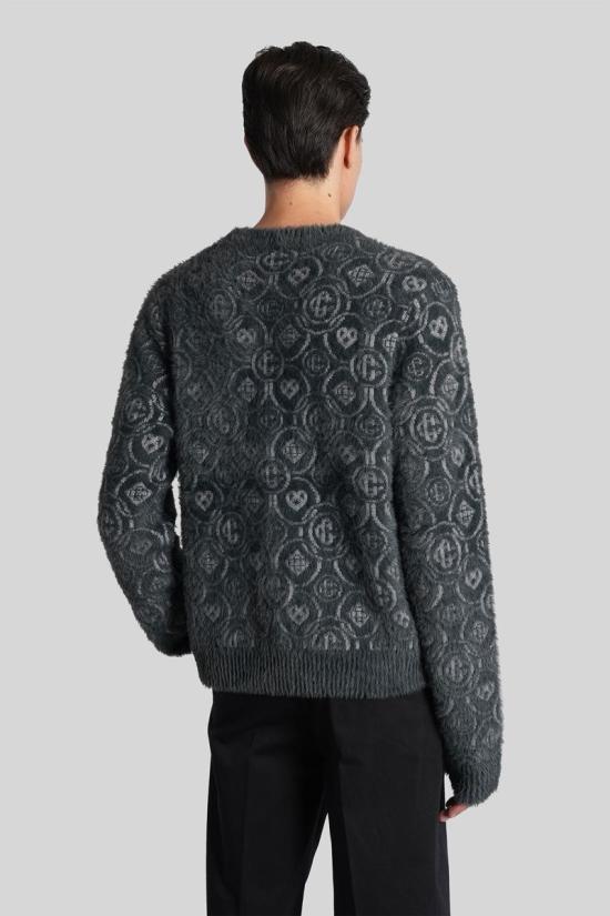 25FW 카사블랑카 스웨터 424313 M AW25 KW 1095 GREY - CASABLANCA