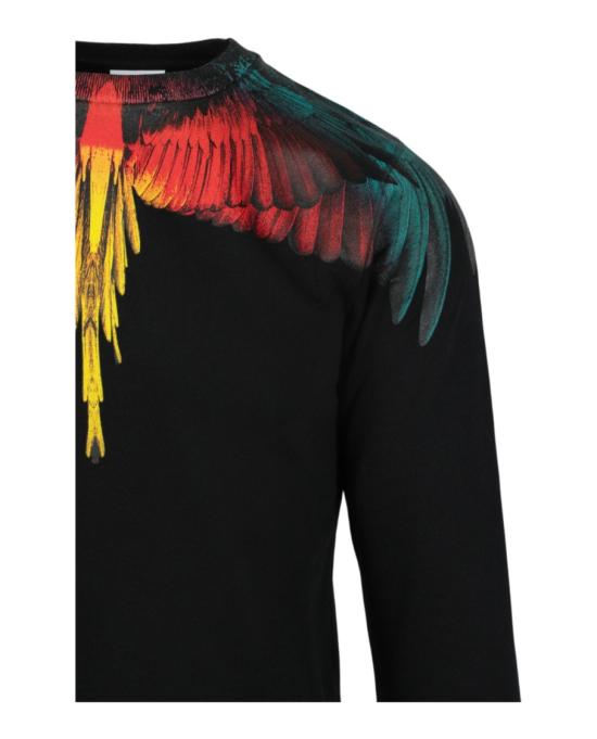  마르셀로 불론 긴팔 티셔츠 CMBA009S FLE001 1025 00002 XXS Black - MARCELO BURLON