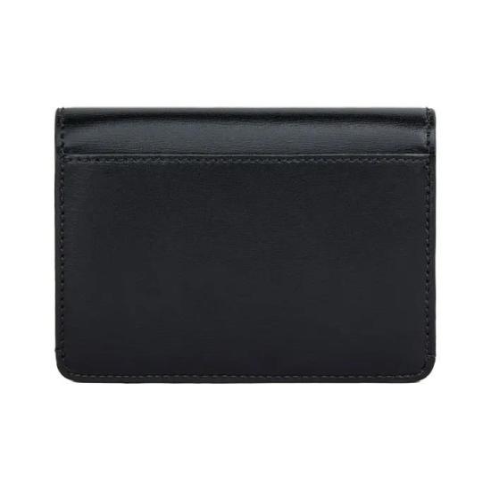 26SS 셀린느 샤이니 카프스킨 플랩 카드 홀더 10I583DPV 38NO BLACK DOM - CELINE