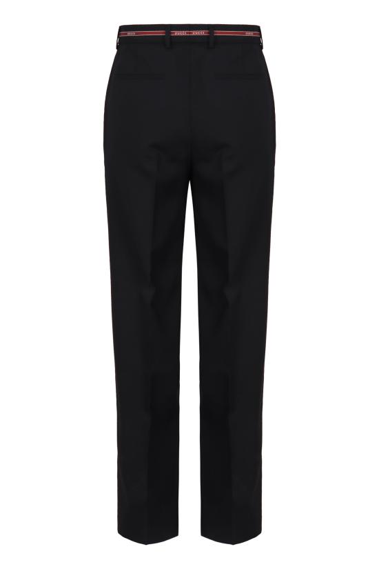 25FW 구찌 셀비지 디테일 울 팬츠 832544Z7AQV4668 black - GUCCI