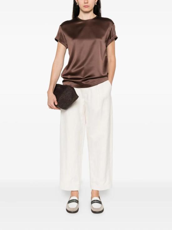 25FW 브루넬로 쿠치넬리 실크 크루넥 탑 M0C59DE310 C4280 - BRUNELLO CUCINELLI