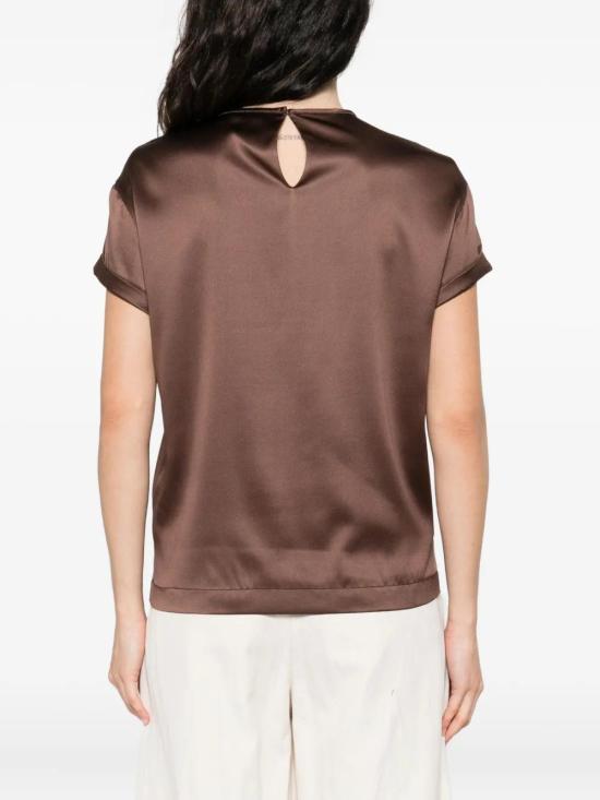 25FW 브루넬로 쿠치넬리 실크 크루넥 탑 M0C59DE310 C4280 - BRUNELLO CUCINELLI