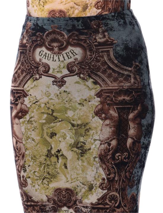 25FW 장 폴 고티에 롱 스커트 SK005M006P 005740 BLACK BLUE GREEN - JEAN PAUL GAULTIER