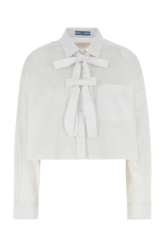 25FW 프라다 블라우스 P462ISOOO1XV2 F0009 WHITE