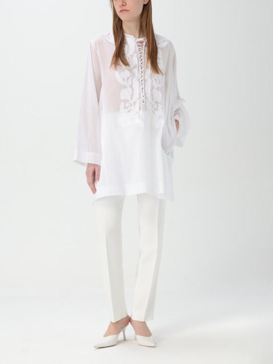 25SS 에르마노 설비노 스트레이트 팬츠 D466P300ILM 14800 White - ERMANNO SCERVINO